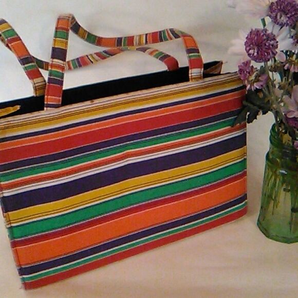 Whimsical Striped Bag  - Picture 1 of 8